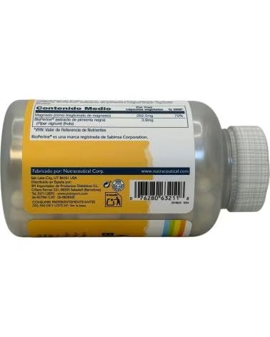 SOLARAY BISGLYCINATE DE MAGNÉSIUM 120 GÉLULES