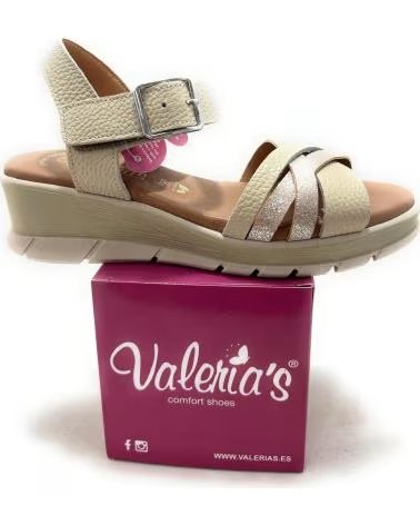 VALERIAS SANDALIAS RELAX TIRAS HEBILLA P BEIGE