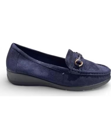 TIMBOS DAMEN-SLIPPER MIT KEILABSATZ IN MARINEBLAU 132429 AZUL