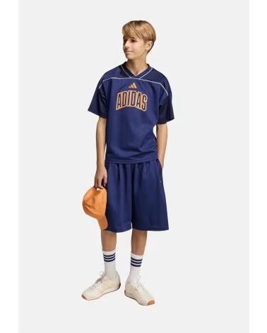 ADIDAS PANTALÓN CORTO DEPORTIVO AZUL CON DETALLES EN CONTRASTE NAN