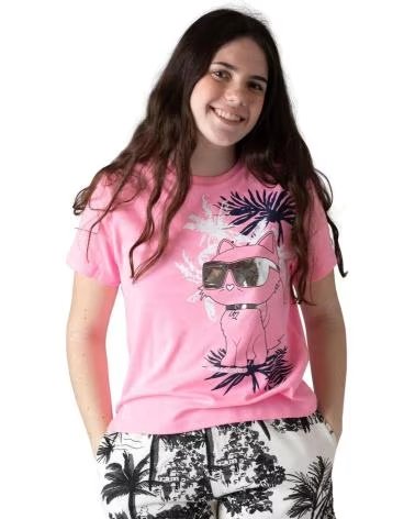 KARL LAGERFELD CAMISETA MANGA CORTA ROSA
