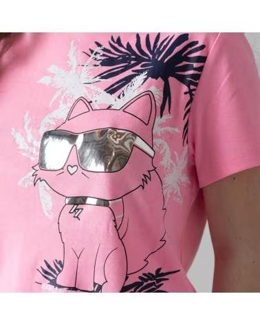 KARL LAGERFELD CAMISETA MANGA CORTA ROSA