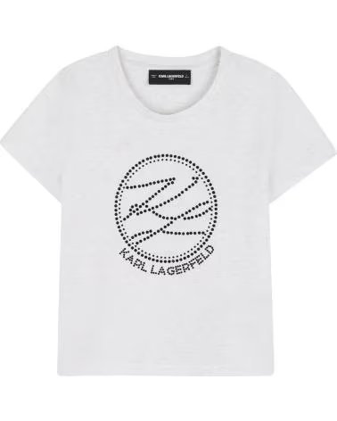 KARL LAGERFELD SHORT SLEEVE T-SHIRT GREY WHITE GRIS BLANCO