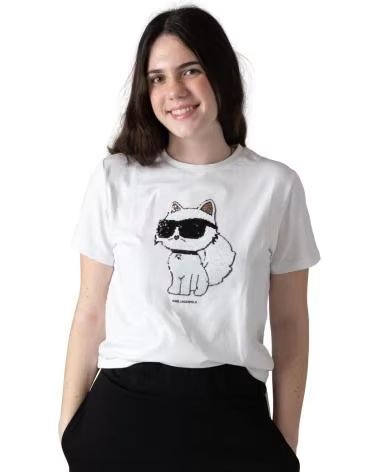 KARL LAGERFELD SHORT SLEEVE T-SHIRT WHITE BLANCO