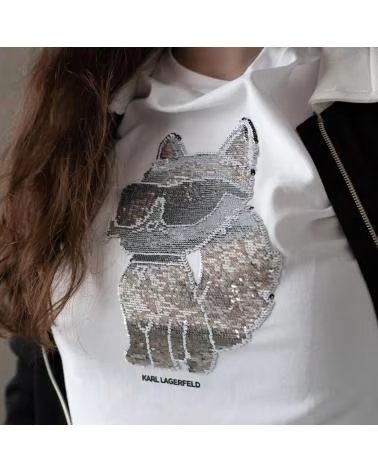 KARL LAGERFELD SHORT SLEEVE T-SHIRT WHITE BLANCO