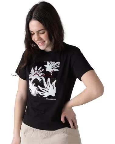 KARL LAGERFELD CAMISETA MANGA CORTA EN COLOR NEGRO
