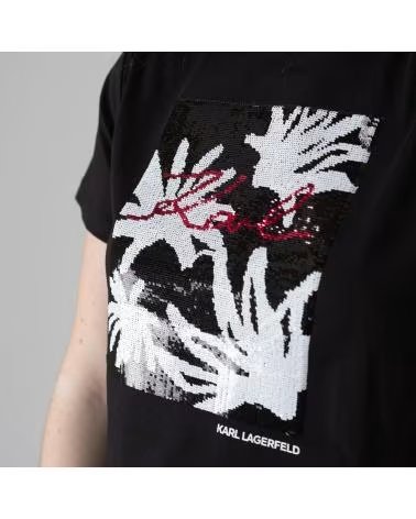 KARL LAGERFELD CAMISETA MANGA CORTA EN COLOR NEGRO