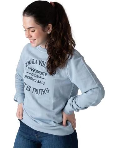 ZADIG AND VOLTAIRE SWEATSHIRT & AZUL COM ESTAMPADO ART IS TRUTH