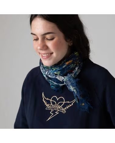 ZADIG AND VOLTAIRE FELPA & BLU CON STAMPA AZUL