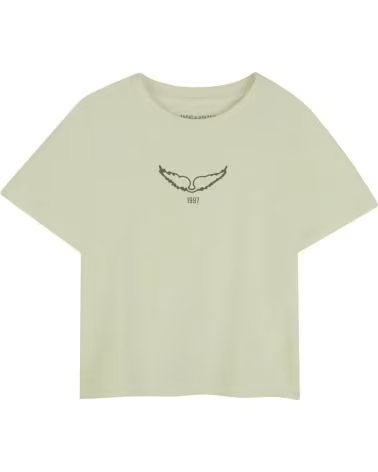 ZADIG AND VOLTAIRE AND SHORT SLEEVE T-SHIRT GREEN VERDE