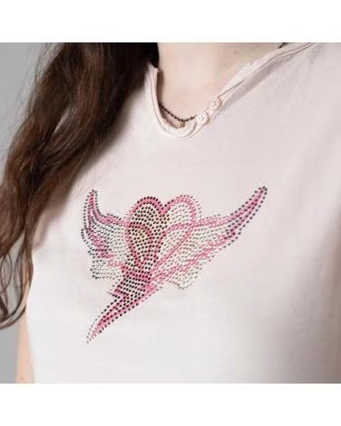 ZADIG AND VOLTAIRE & T-SHIRT MANGA CURTA VIOLETA X60529-92A