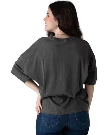 ZADIG AND VOLTAIRE & KURZARM-T-SHIRT IN SCHWARZ MIT GRAFIK NEGRO