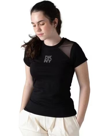 DKNY CAMISETA DE MANGA CORTA D62694-09B EN PARA NINAS NEGRO
