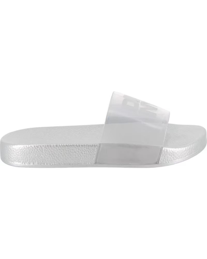 DKNY CHANCLAS D62634-16 EN PLATEADO PARA NINAS GRIS CLARO