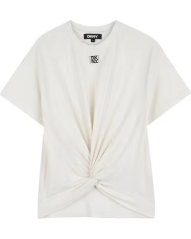DKNY CAMISETA DE MANGA CORTA D62629-560 EN BEIGE PARA NINAS AMARILLO ORO