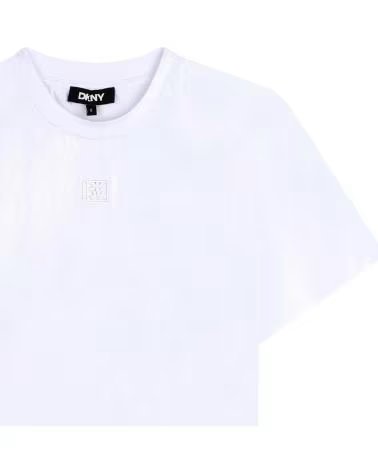 DKNY CAMISETA DE MANGA CORTA D62626-10P EN PARA NINAS BLANCO