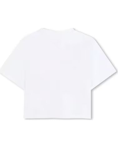 DKNY CAMISETA DE MANGA CORTA D62621-N54 EN BLANCO PARA NINAS BLANCO ROSA