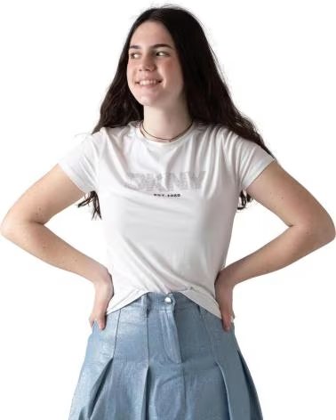 DKNY CAMISETA DE MANGA CORTA D62619-10P EN PARA NINAS BLANCO