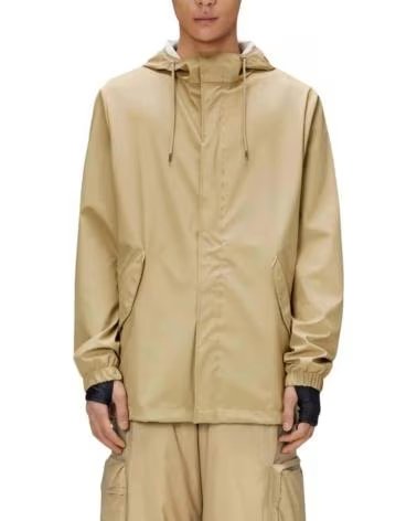 RAINS IMPERMÉABLE COUPE-VENT FISHTAIL JACKET W3, COULEUR SABLE DAWN