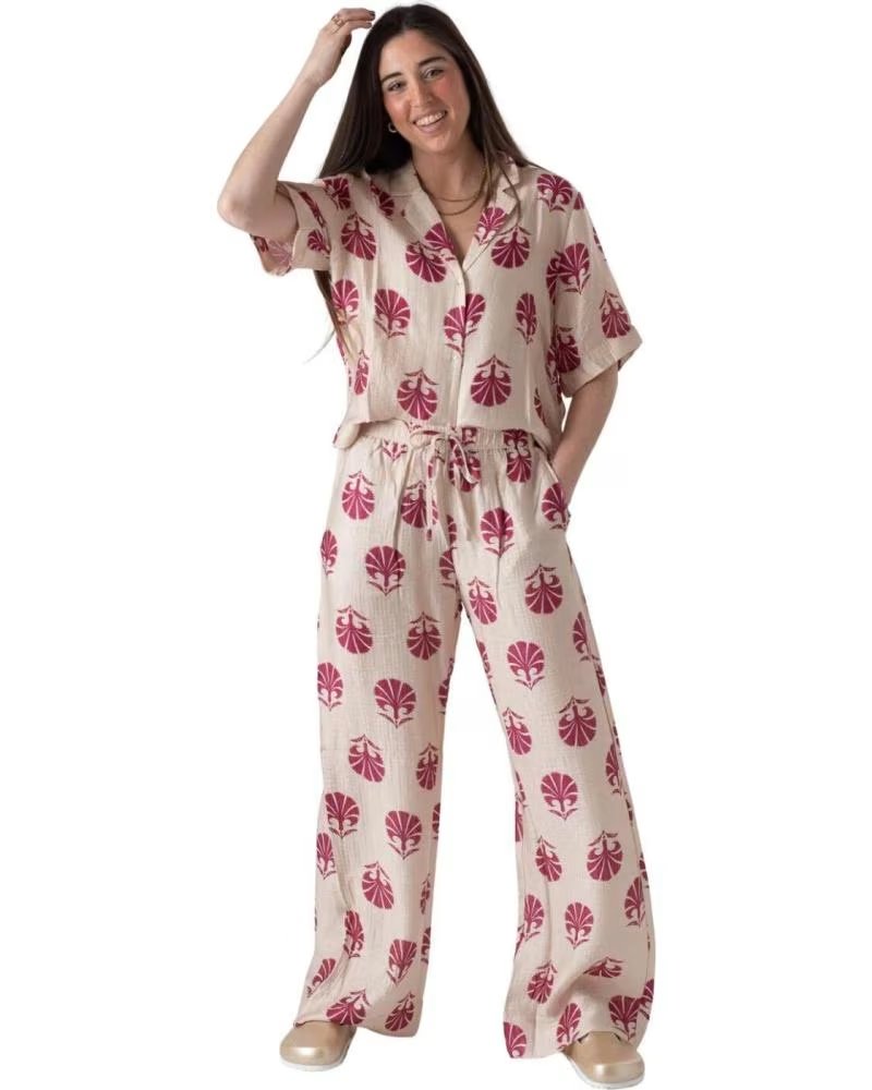 YERSE PANTALONES EN COLOR FRESA