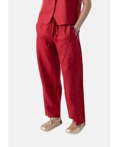 YERSE PANTALONES EN COLOR FRESA
