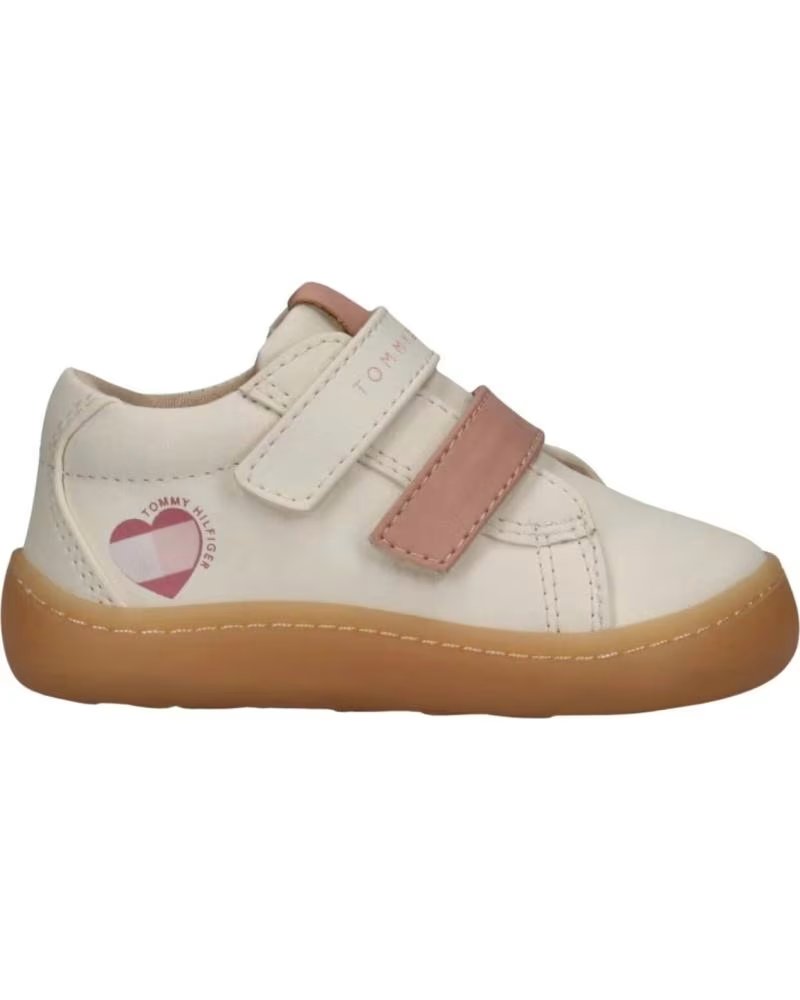 TOMMY HILFIGER ZAPATILLAS T1AH342251355A704 EN BEIGE PARA NINAS BLANCO-ROSA