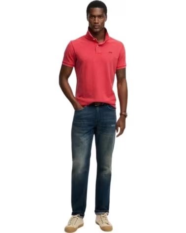 SUPERDRY POLO DE MANGA CORTA M1110452A-FA9 EN ROJO PARA HOMBRE ROSA