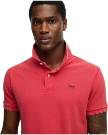 SUPERDRY POLO DE MANGA CORTA M1110452A-FA9 EN ROJO PARA HOMBRE ROSA