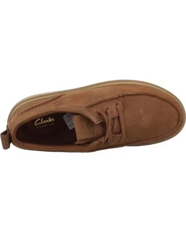 CLARKS SAPATILHAS POLDEN MOC CASTANHO COLA