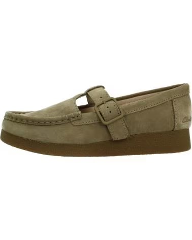 CLARKS MOCASINES PARA MUJER, ESTILO CASUAL EN PIEL COLOR MARRÓN OSCURO DARK