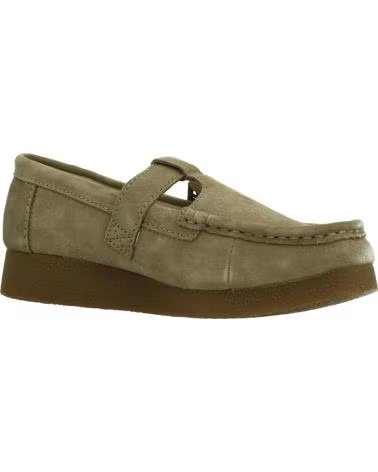 CLARKS MOCASSINS POUR FEMME, STYLE DÉCONTRACTÉ EN CUIR MARRON FONCÉ DARK