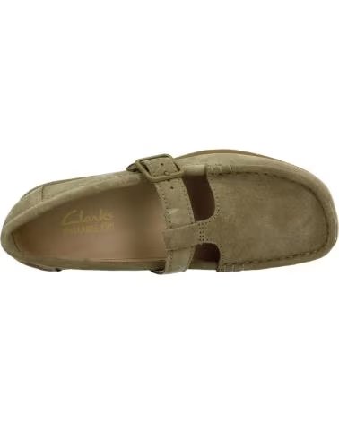CLARKS MOCASSINS POUR FEMME, STYLE DÉCONTRACTÉ EN CUIR MARRON FONCÉ DARK