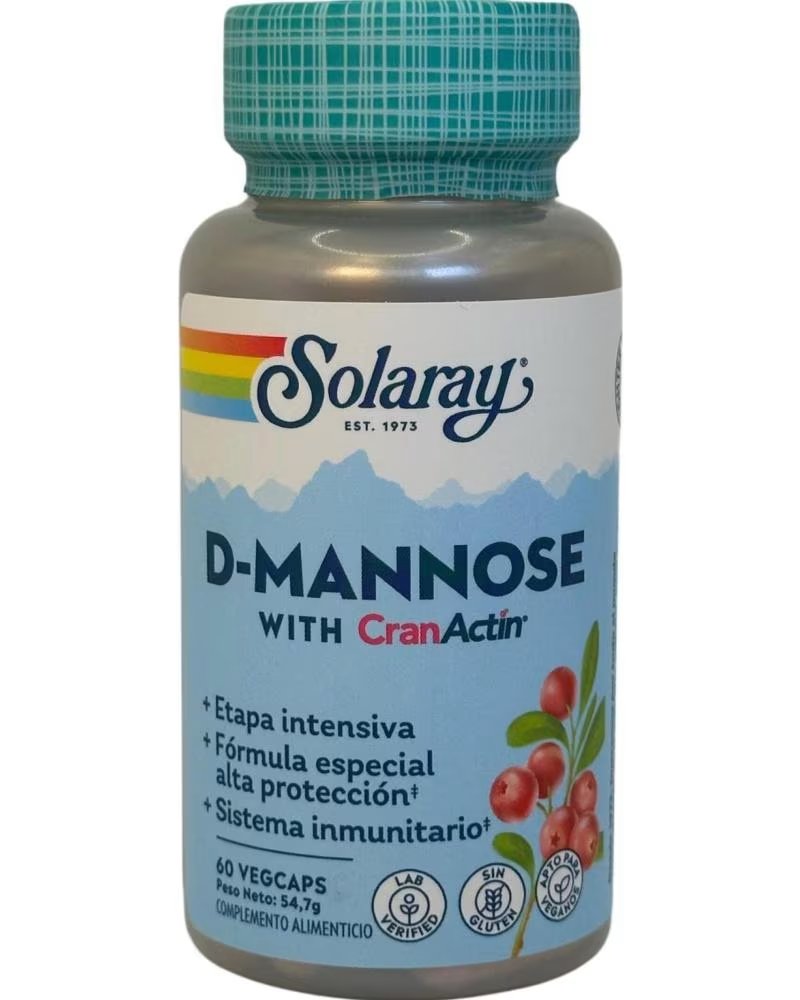 SOLARAY D-MANOSE COM CRANACTIN, 60 CÁPSULAS VEGETAIS