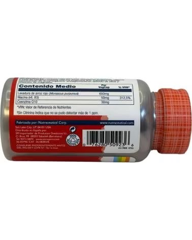SOLARAY LEVEDURA DE ARROZ VERMELHO PLUS Q10, 60 CÁPSULAS VEGETAIS