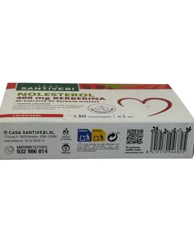 SANTIVERI NOLESTEROL CON BERBERINA 400MG - 30 COMPRIMIDOS