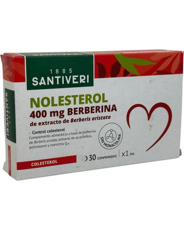 SANTIVERI NOLESTEROL CON BERBERINA 400MG - 30 COMPRIMIDOS