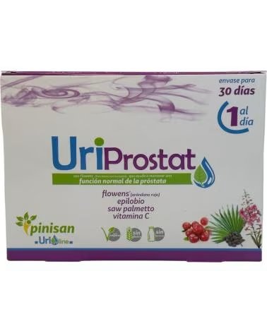 PINISAN URIPROSTAT, SUPLEMENTO PARA O BEM-ESTAR DA PRÓSTATA, 30 CÁPSULAS