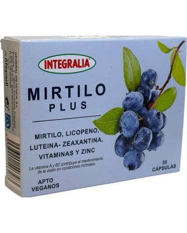 INTEGRALIA MIRTILO PLUS CON LICOPENO, LUTEÍNA, ZEAXANTINA Y VITAMINAS