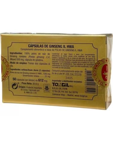 TONGIL GINSENG IL HWA 500MG 50 CÁPSULAS