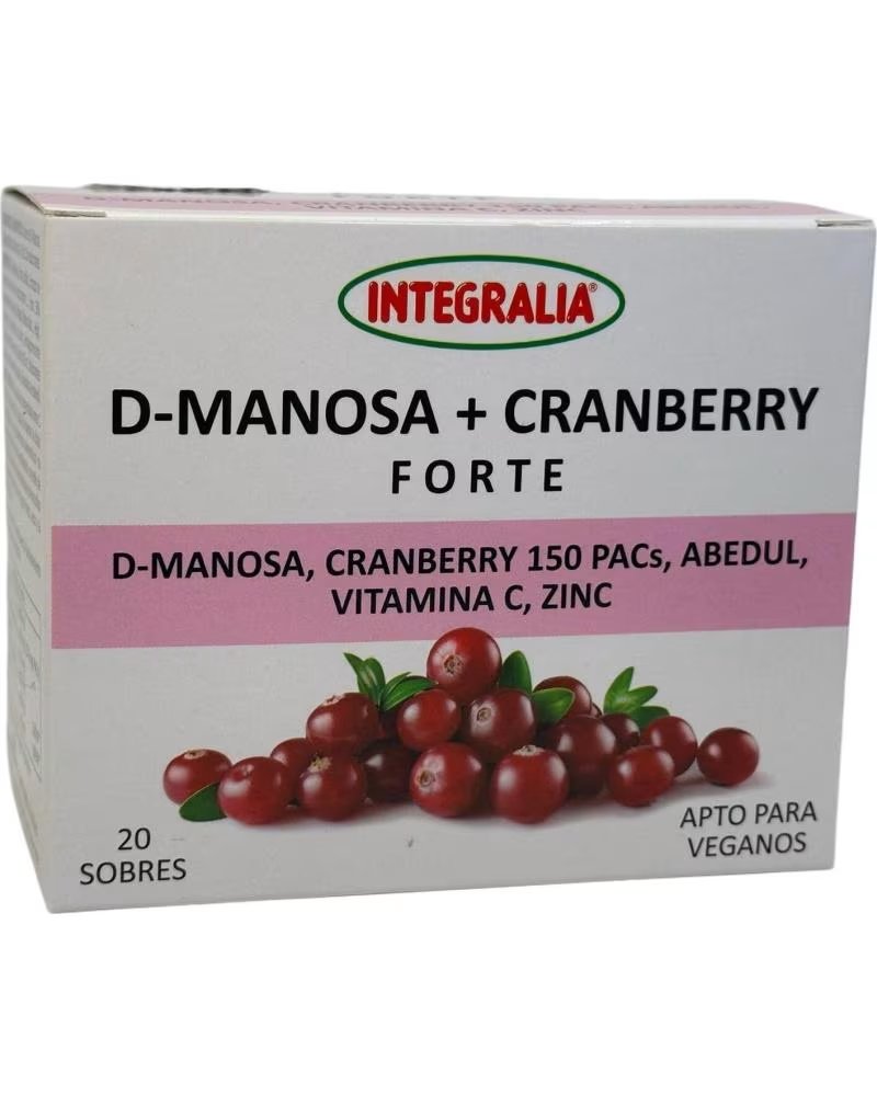 INTEGRALIA D-MANOSE + CRANBERRY FORTE, SUPLEMENTO ALIMENTAR 150 CÁPSULAS