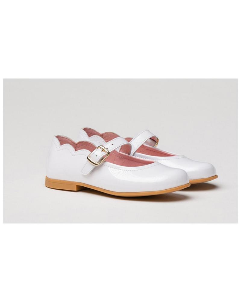 Ballerines pour Fille ANGELITOS FRANCESITA PIEL 1100 BLANCO