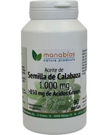 MANABIOS ÓLEO DE SEMENTES DE ABÓBORA 1000MG - 90 PÉROLAS