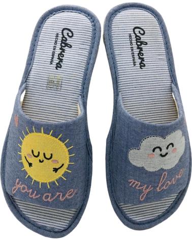 CABRERA ZAPATILLA DE CASA VERANO 2493 AZUL