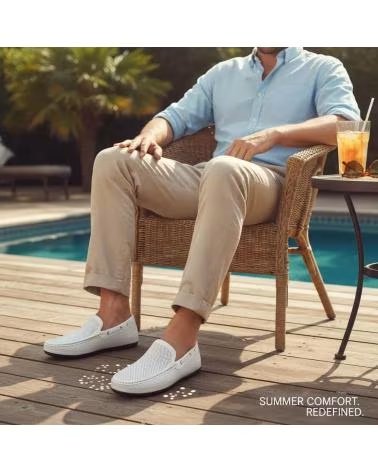 TIMBOS COMFORTABLE PERFORATED LOAFER FOR MEN BLANCO