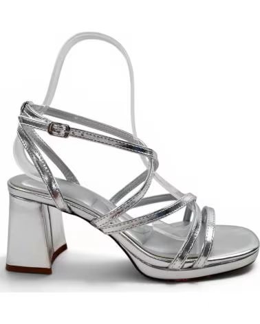 TIMBOS SANDALE À TALONS 132758 COULEUR ARGENT PLATEADO