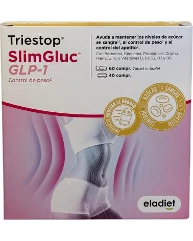 ELADIET PACK TRIESTOP SLIMGLUC GLP-1 BOOSTER 60+40 COMPRIMÉS