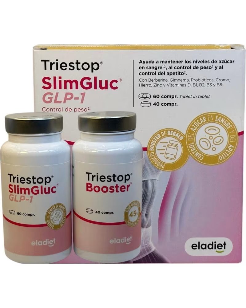 ELADIET PACK TRIESTOP SLIMGLUC GLP-1 BOOSTER 60+40 COMPRIMÉS