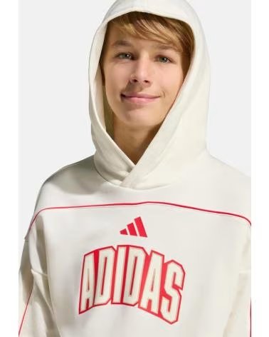 ADIDAS FELPA CON CAPPUCCIO BLANCO