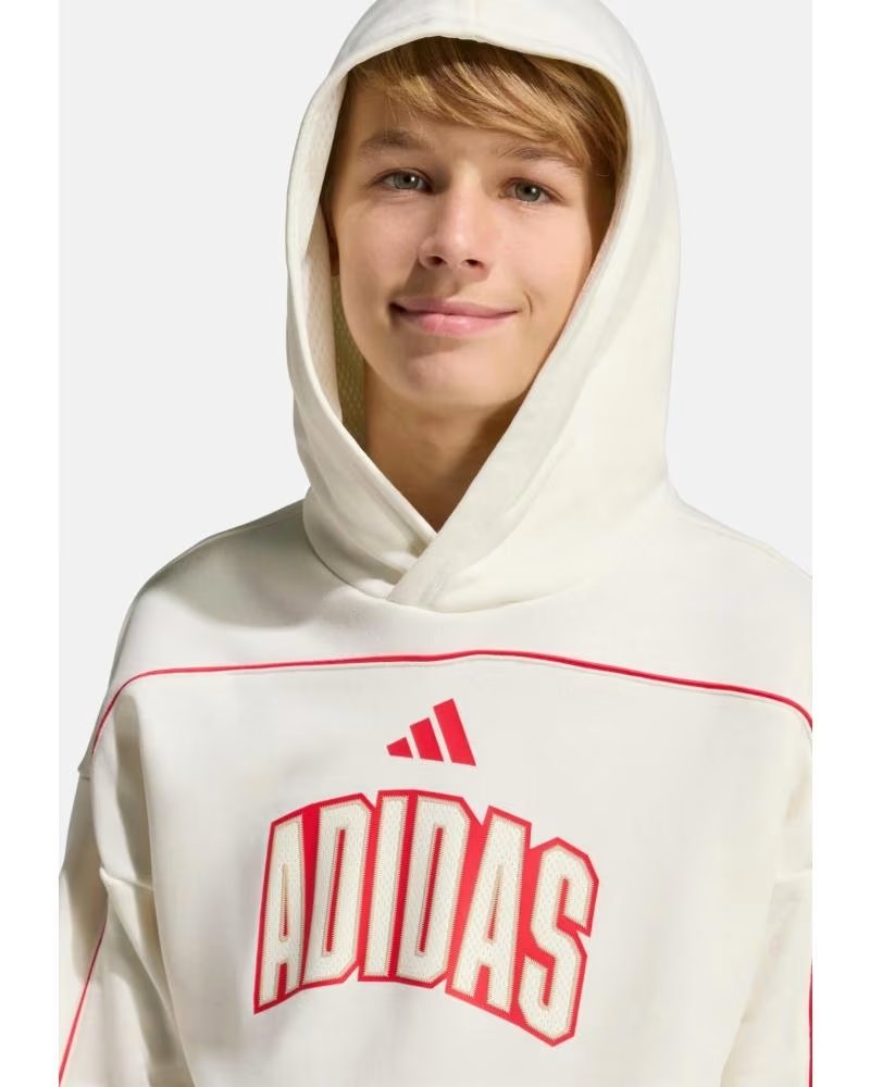 ADIDAS FELPA CON CAPPUCCIO BLANCO
