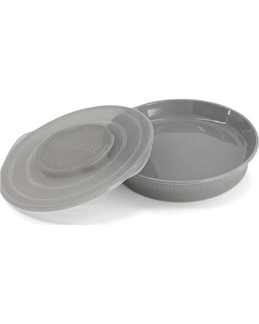 TWISTSHAKE PLATO CON TAPA PARA BEBÉS GRIS